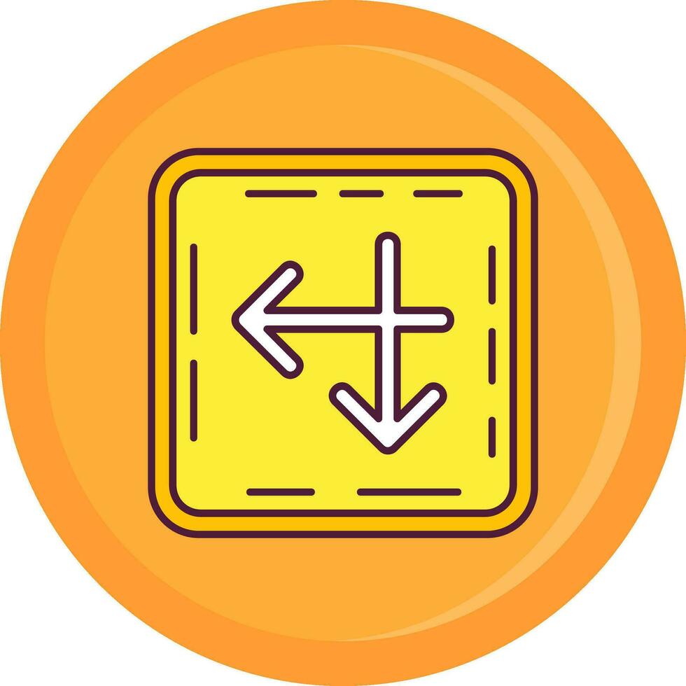 Intersect Line Filled Icon vector