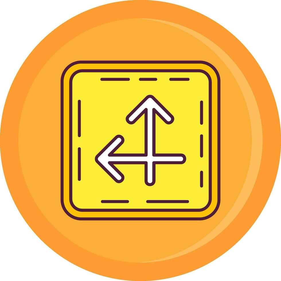 Intersect Line Filled Icon vector
