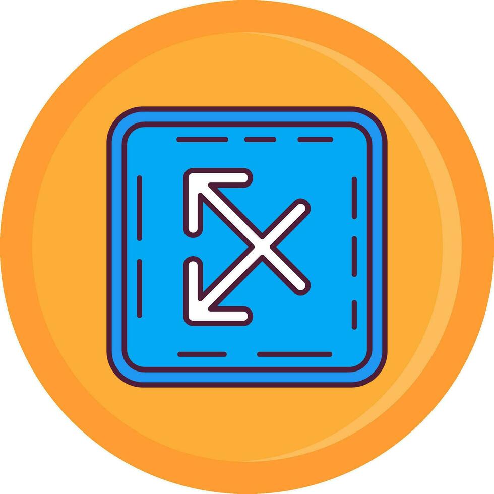 Intersect Line Filled Icon vector