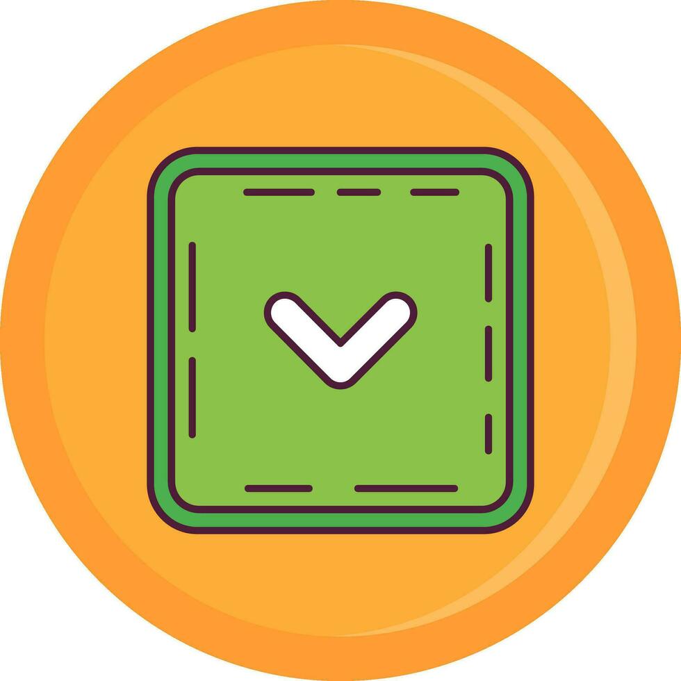 Chevron Line Filled Icon vector