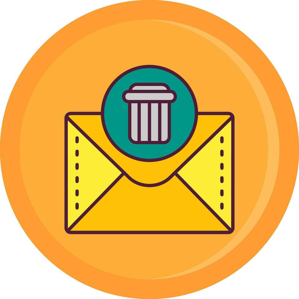 Dustbin Line Filled Icon vector