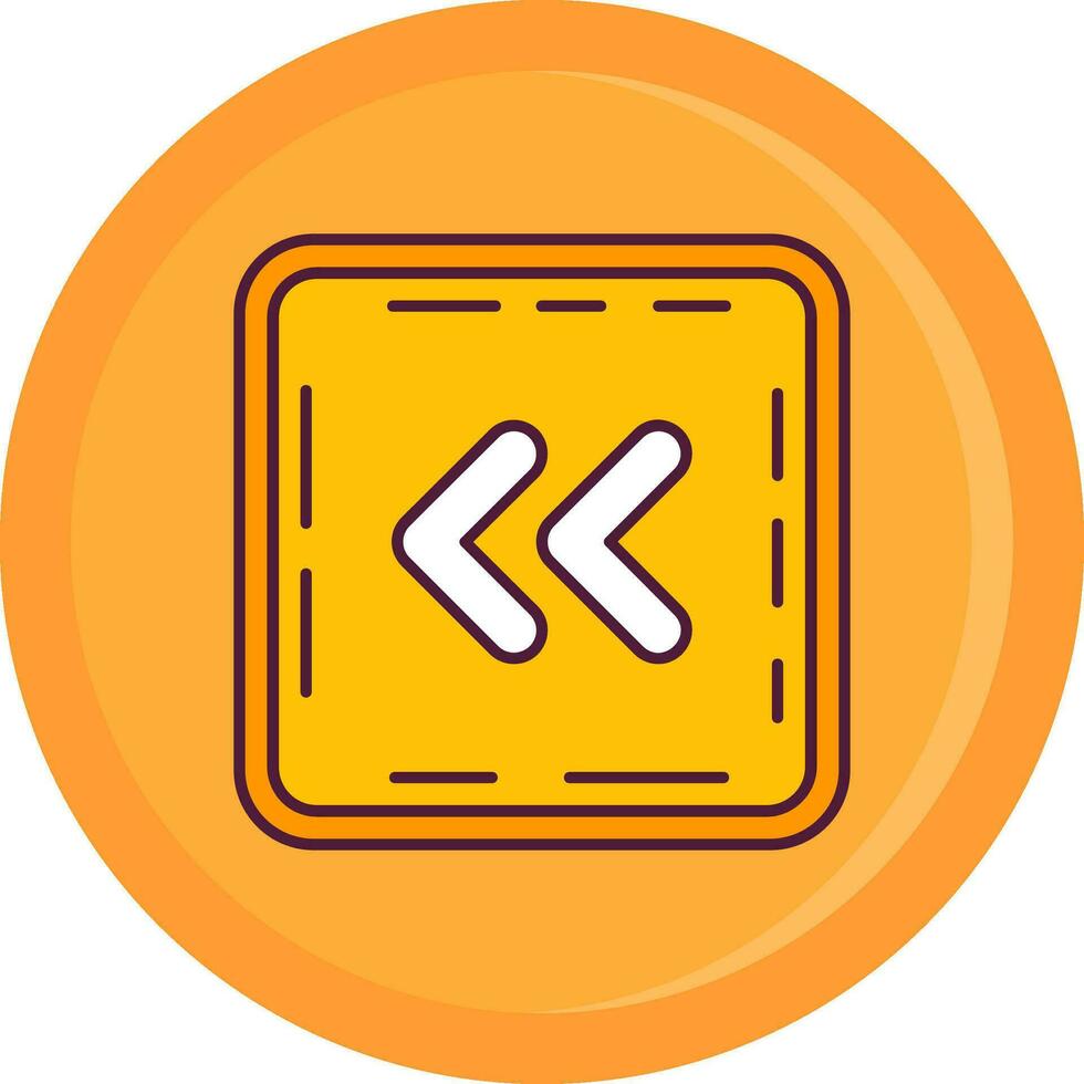Chevron Line Filled Icon vector