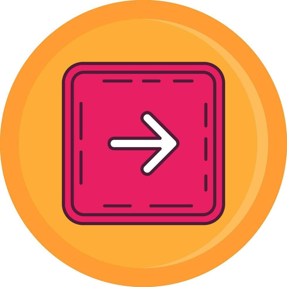 Right arrow Line Filled Icon vector