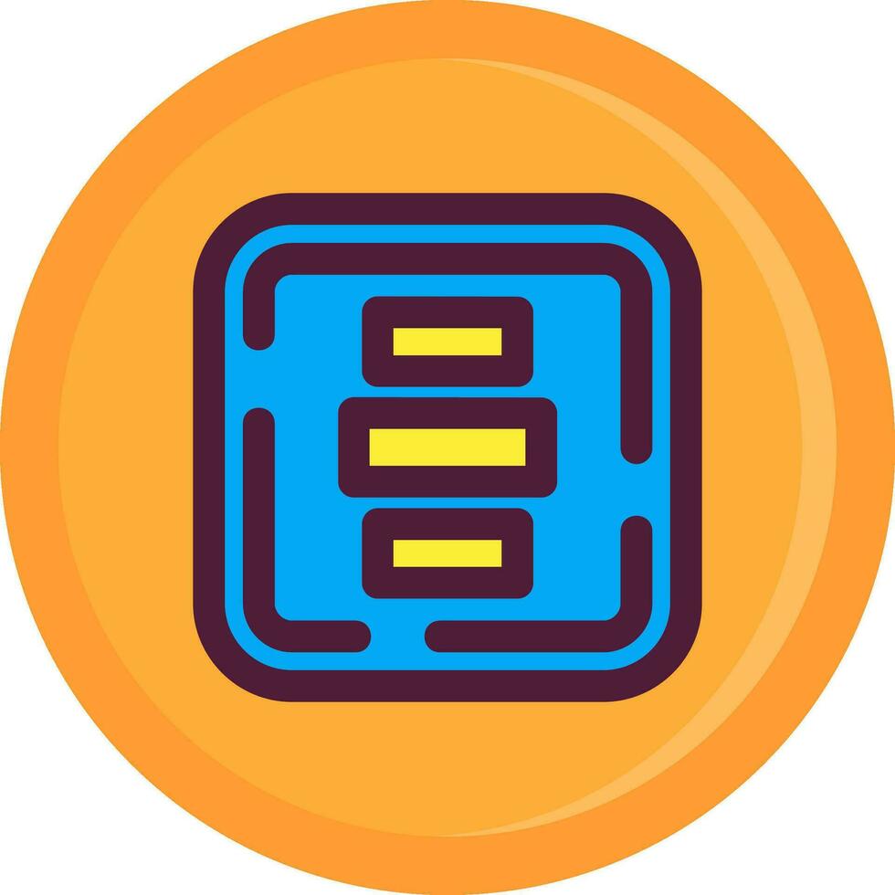 Horizontal Alignment Line Filled Icon vector
