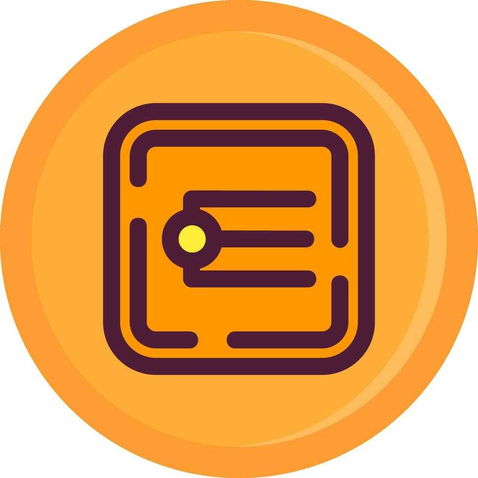 Endpoint Line Filled Icon vector