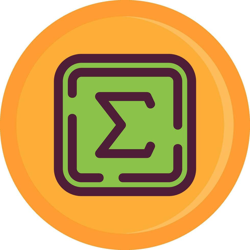 Summation Line Filled Icon vector