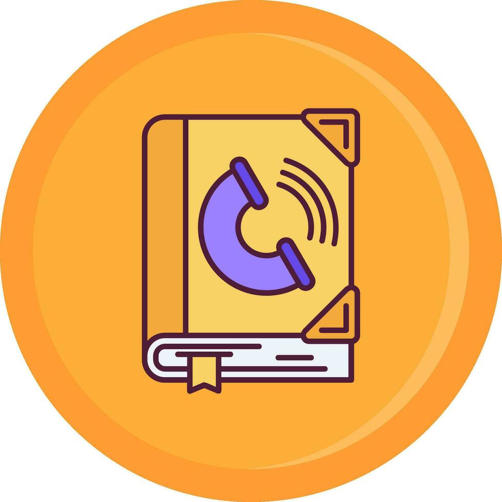 Contact Line Filled Icon vector
