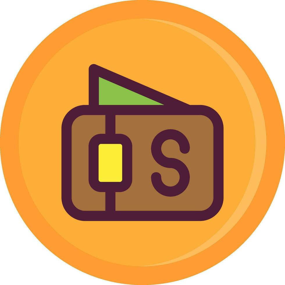 Wallet Line Filled Icon vector