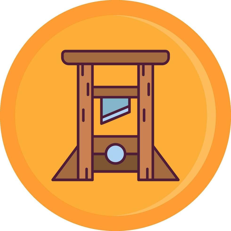 Guilotine Line Filled Icon vector