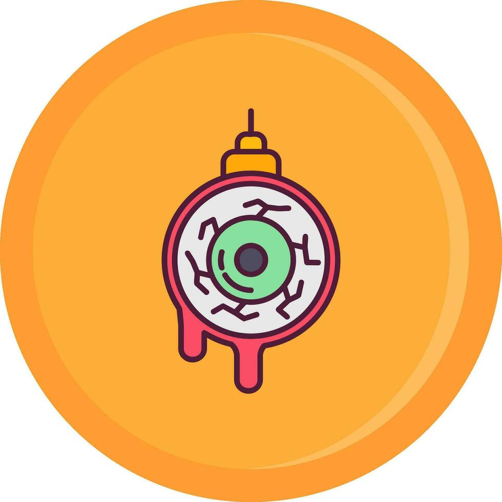 Eye ball Line Filled Icon vector