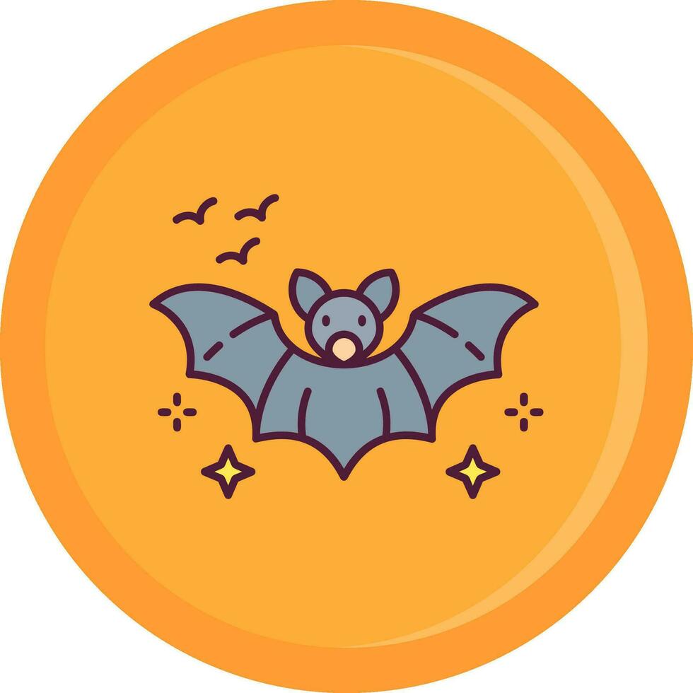 Bat Line Filled Icon vector