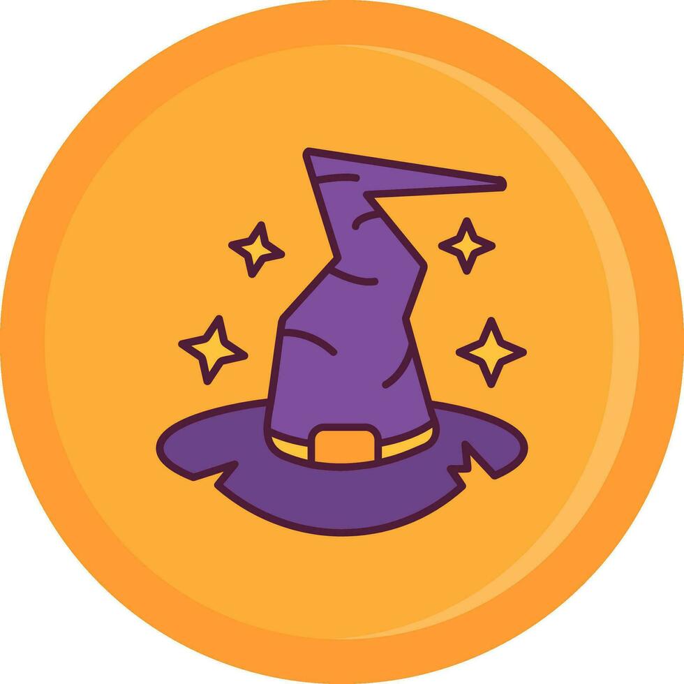 Witch hat Line Filled Icon vector