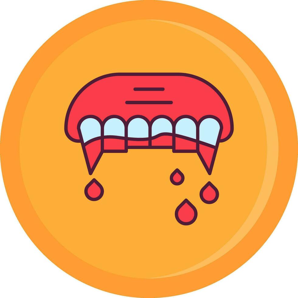 Teeth Line Filled Icon vector