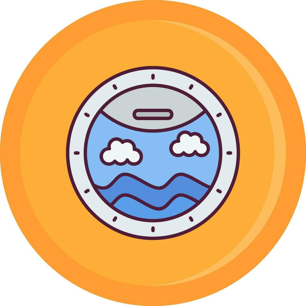 Porthole Line Filled Icon vector