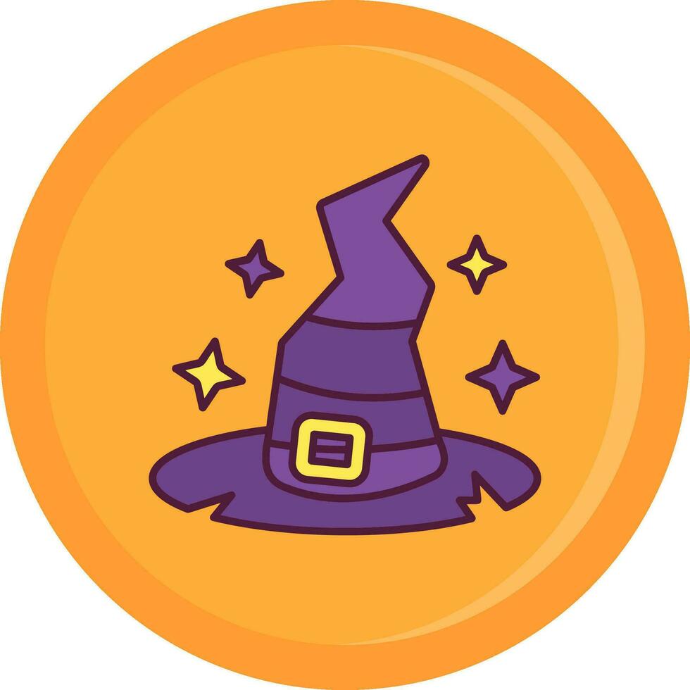 Witch hat Line Filled Icon vector