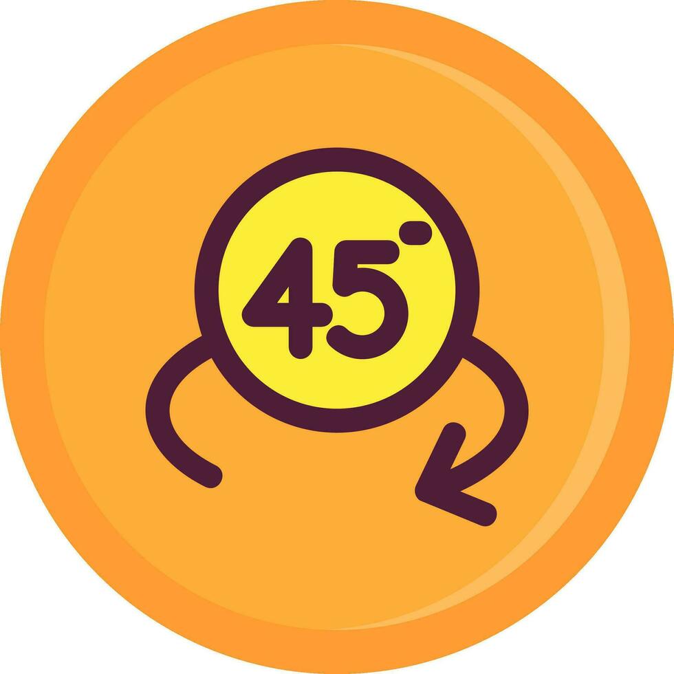 Rotate angle 45 Line Filled Icon vector