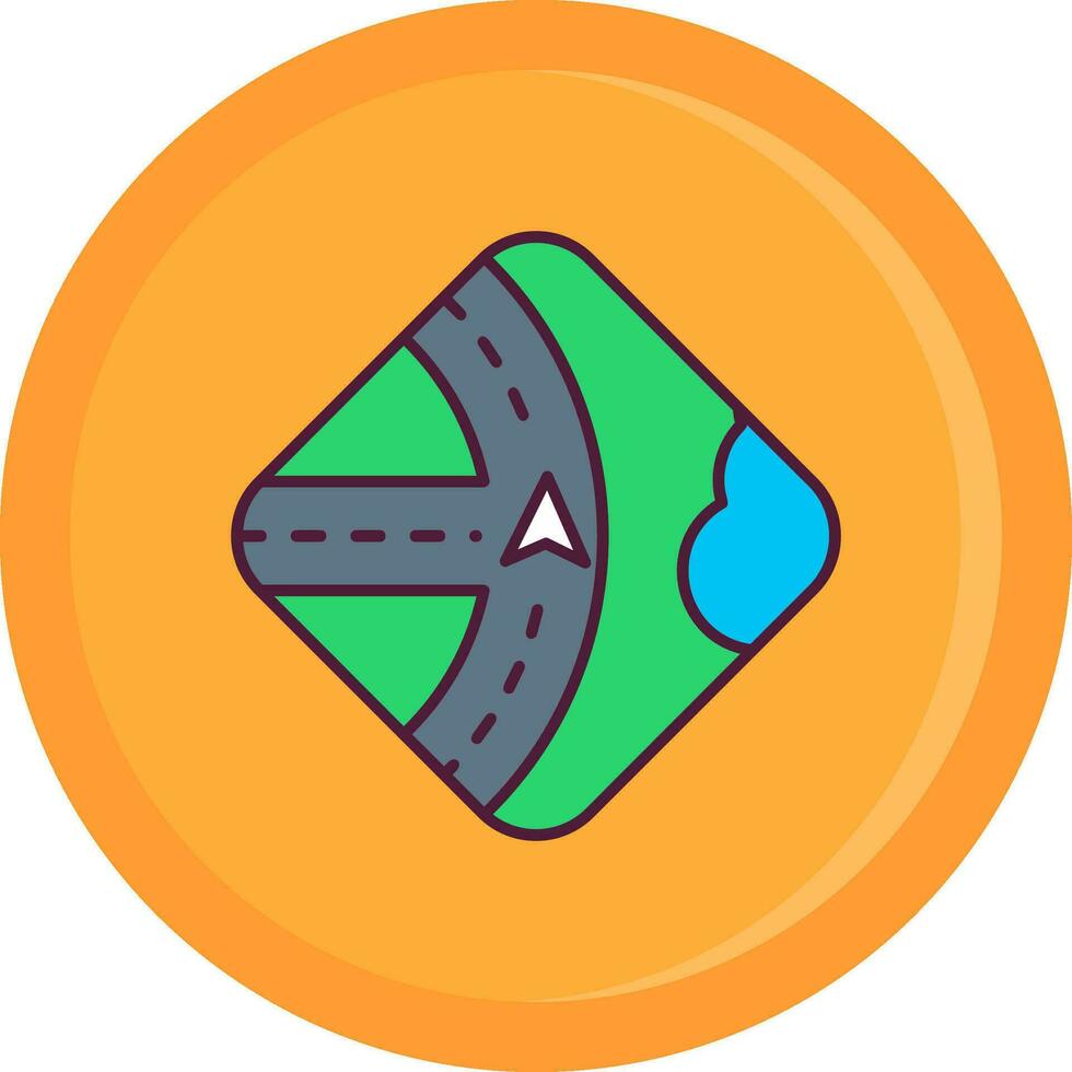 Navigation Line Filled Icon vector