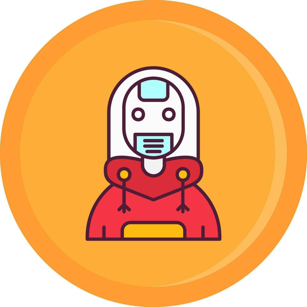 Robot Line Filled Icon vector