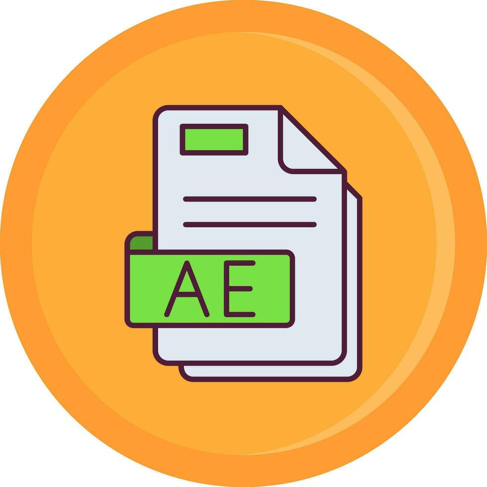 Ae Line Filled Icon vector