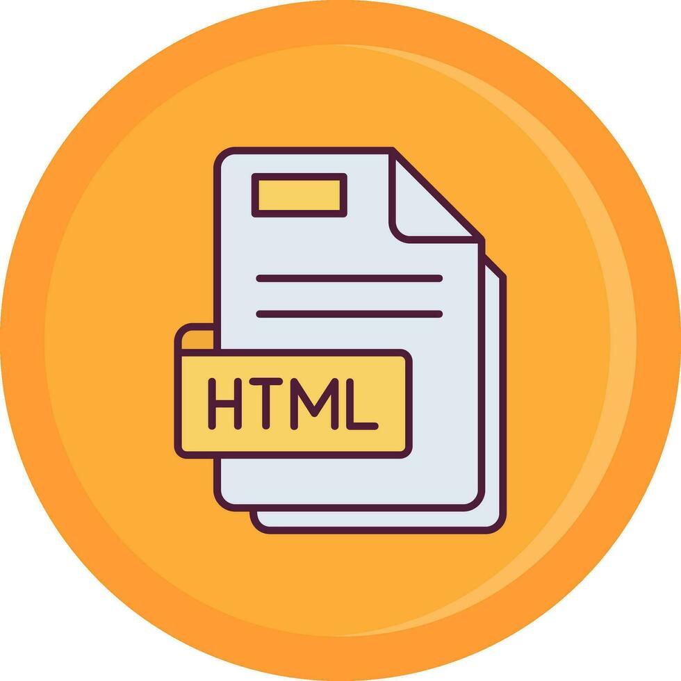 Html Line Filled Icon vector