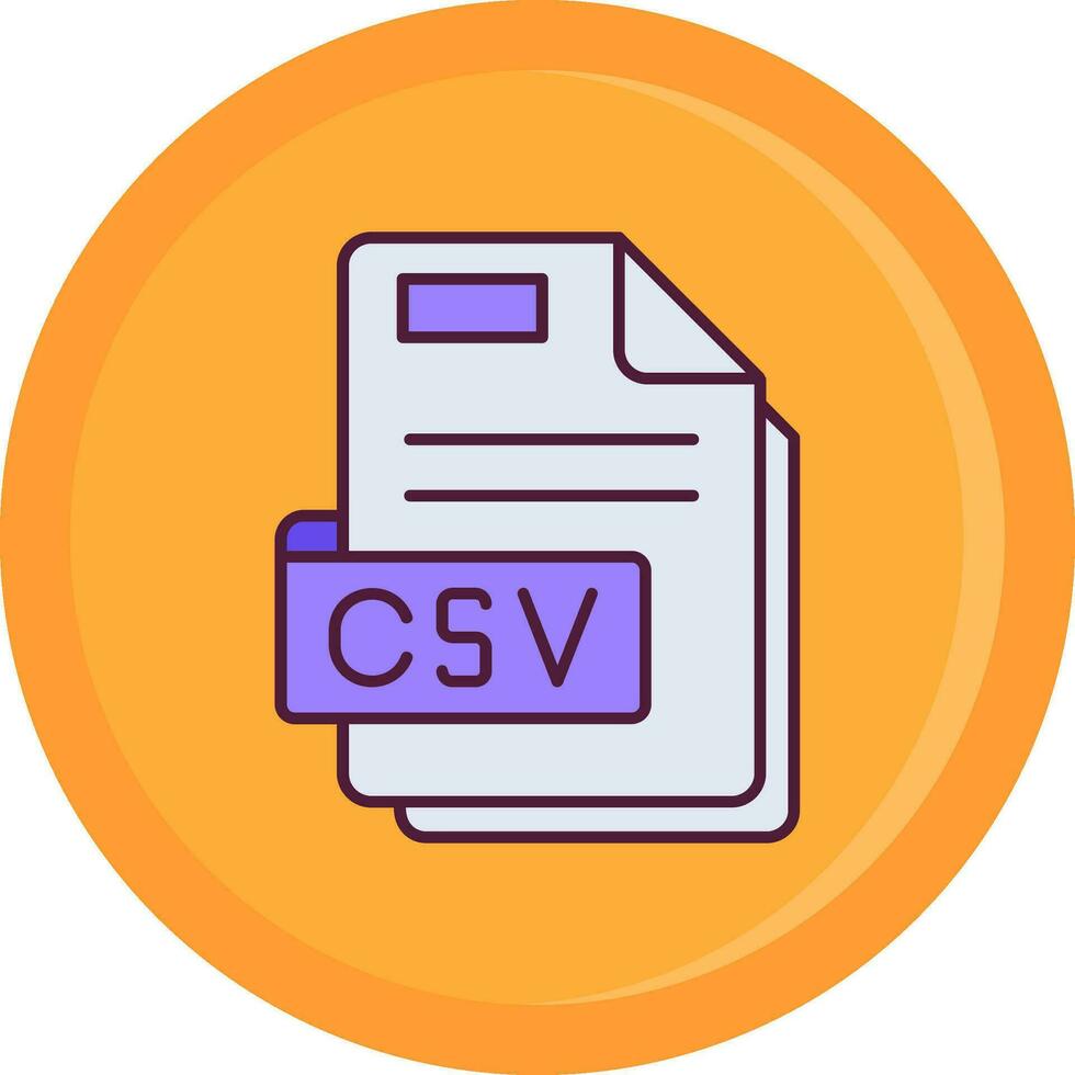 Csv Line Filled Icon vector