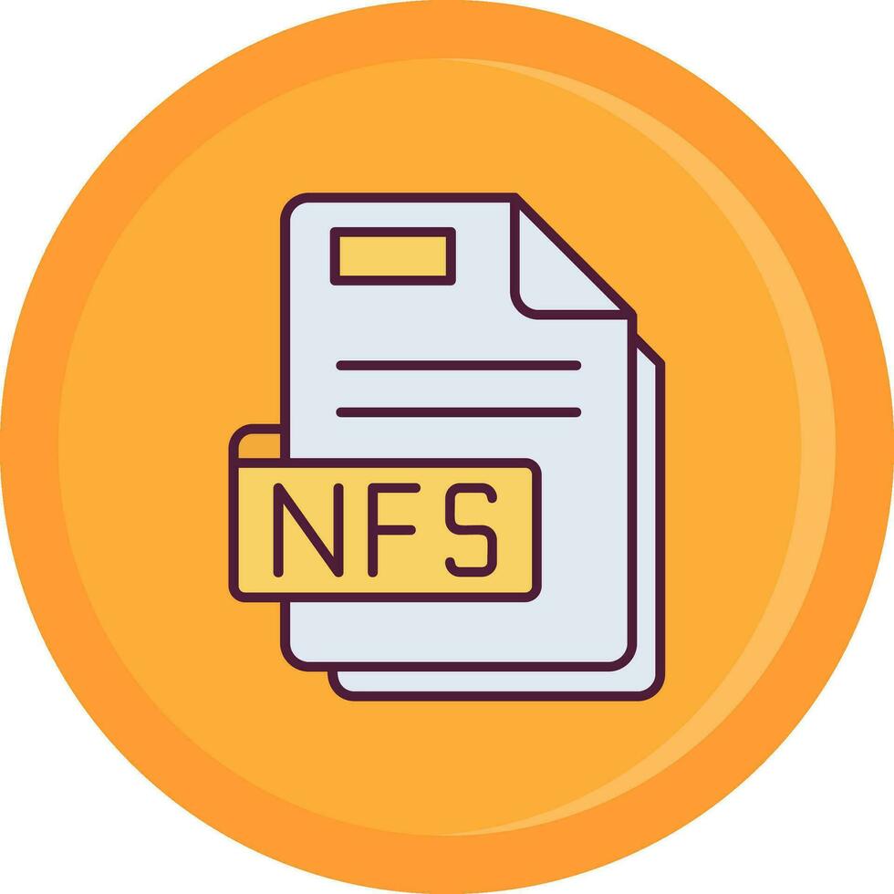 Nfs Line Filled Icon vector