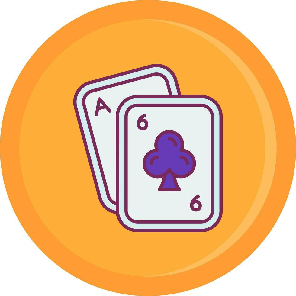 Poker Line Filled Icon vector