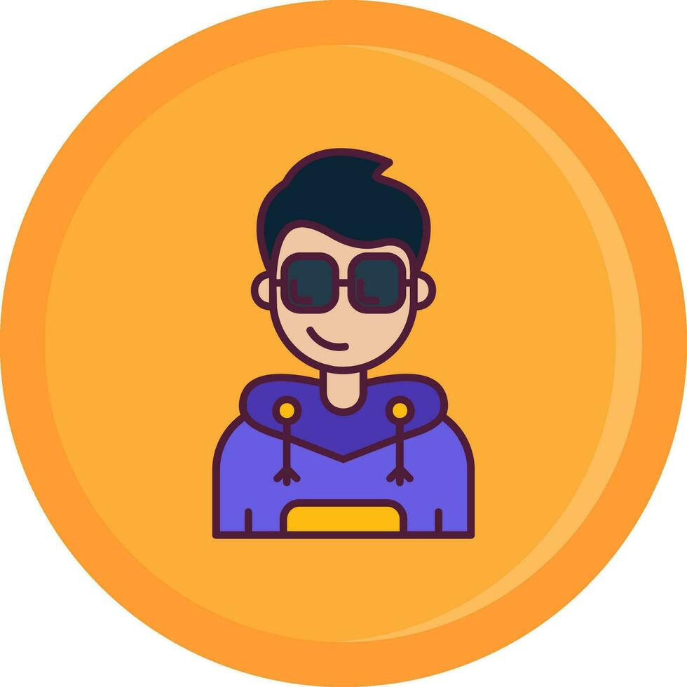 Cool Line Filled Icon vector