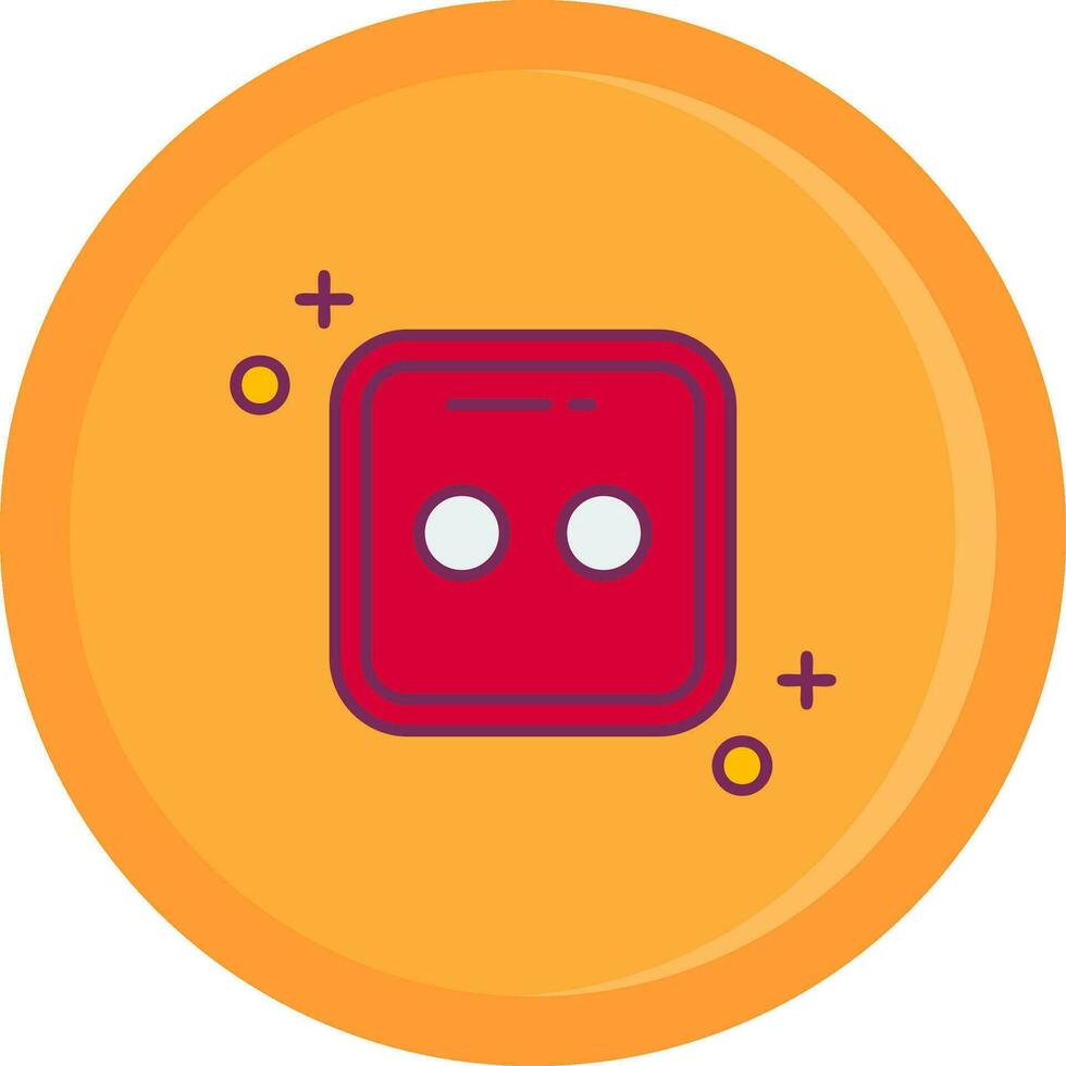 Dice two Line Filled Icon vector