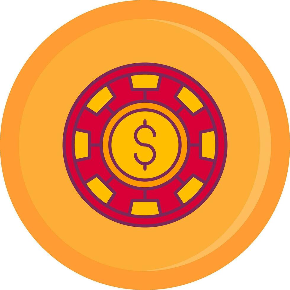 Chip Line Filled Icon vector