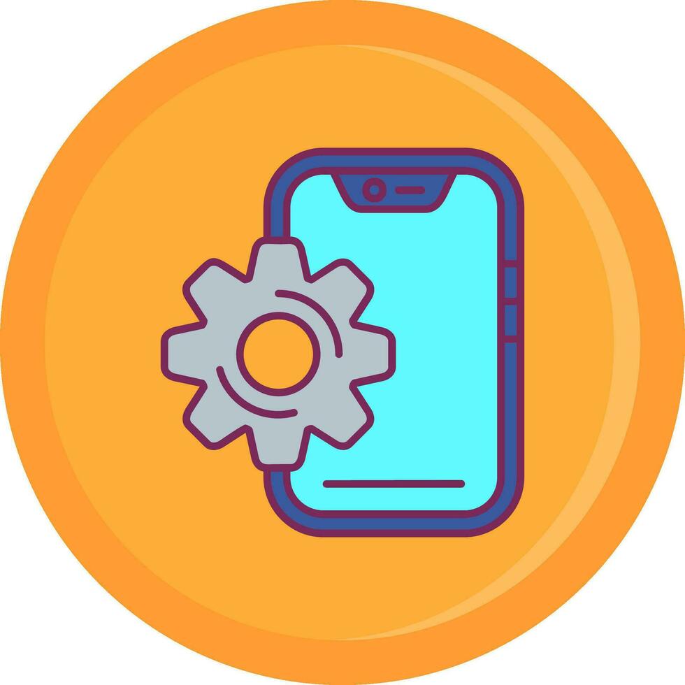 Setting Line Filled Icon vector