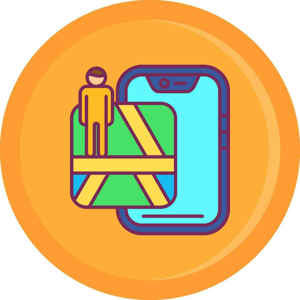 Street Line Filled Icon vector