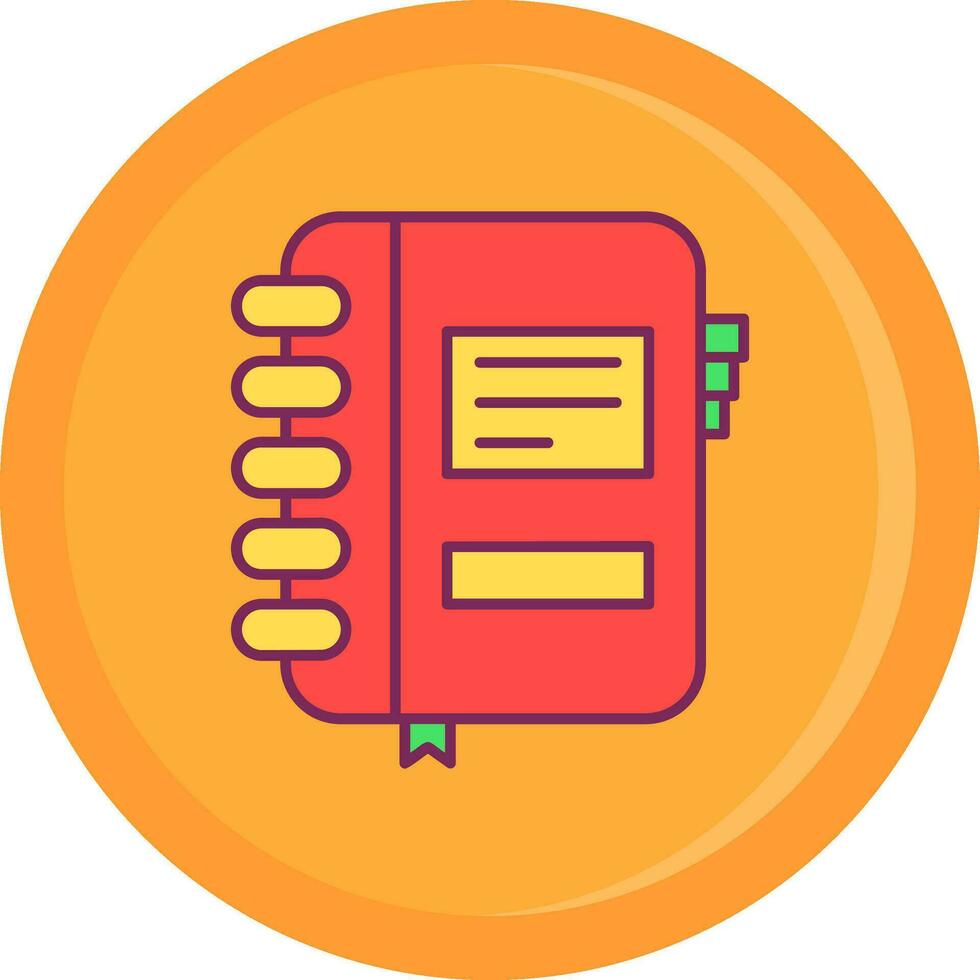 Notebook Line Filled Icon vector