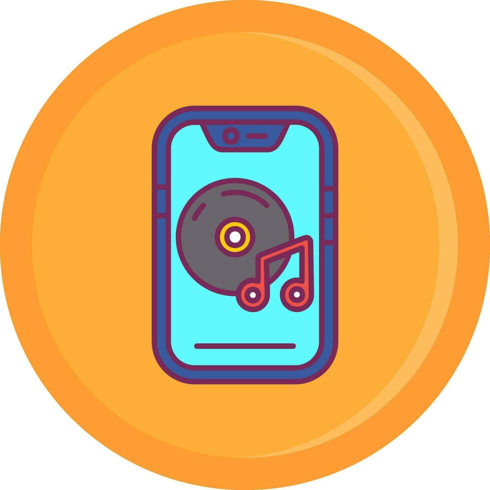 Music player Line Filled Icon vector