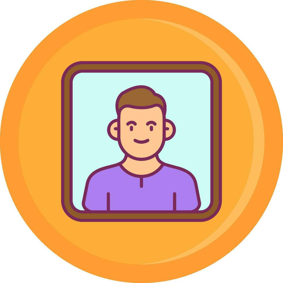 Portrait Line Filled Icon vector