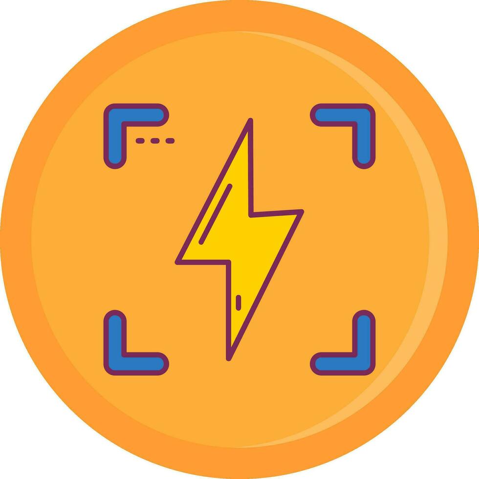 Flash Line Filled Icon vector