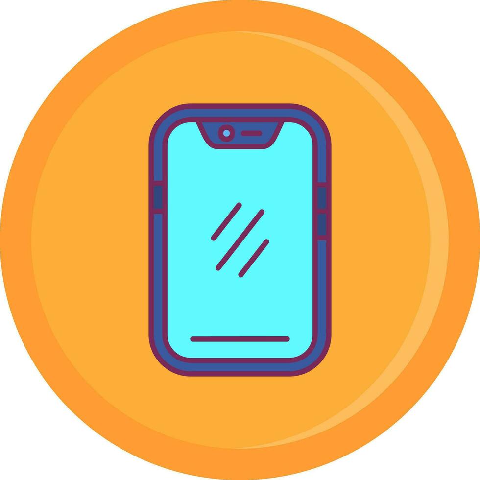 Smartphone Line Filled Icon vector