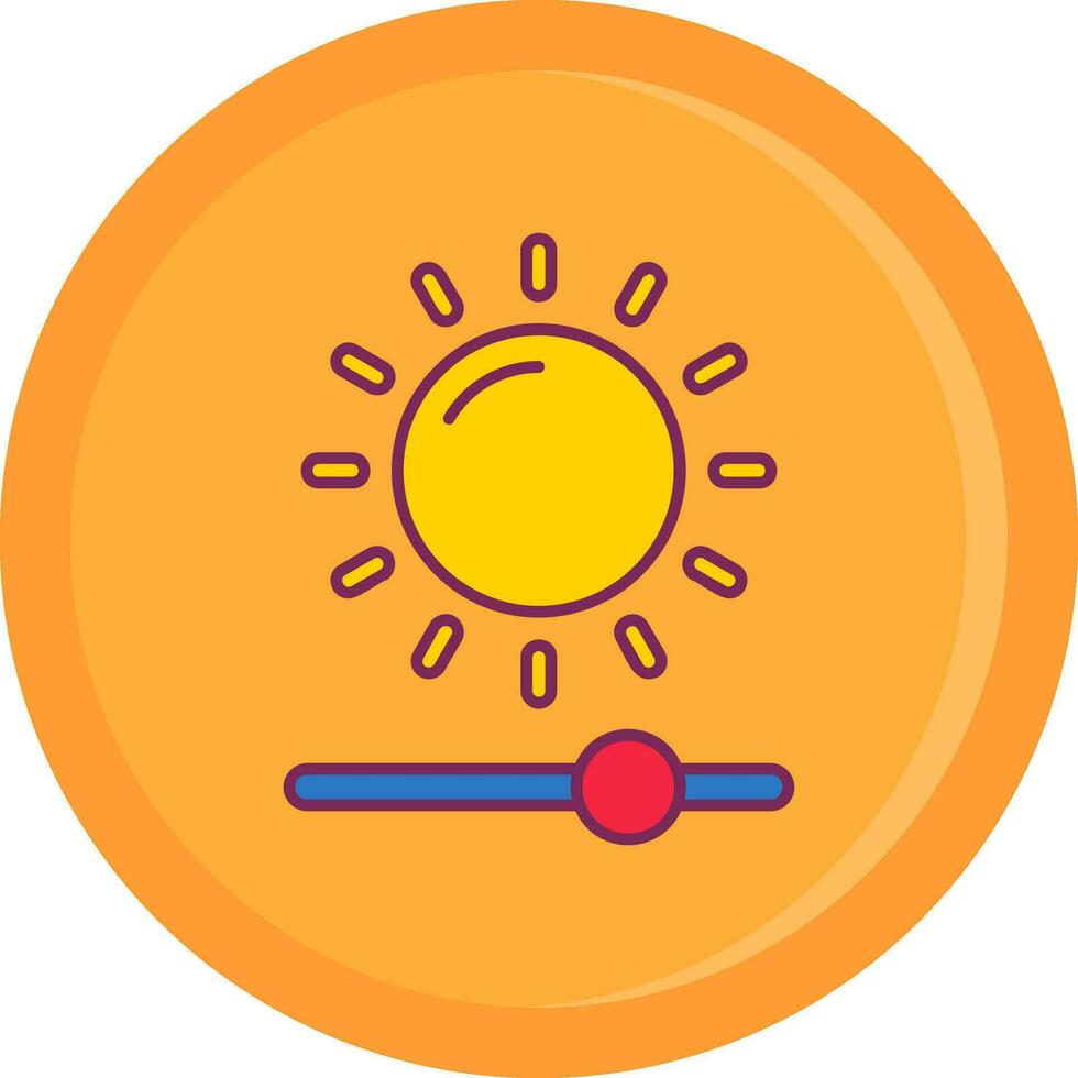 Brightness Line Filled Icon vector