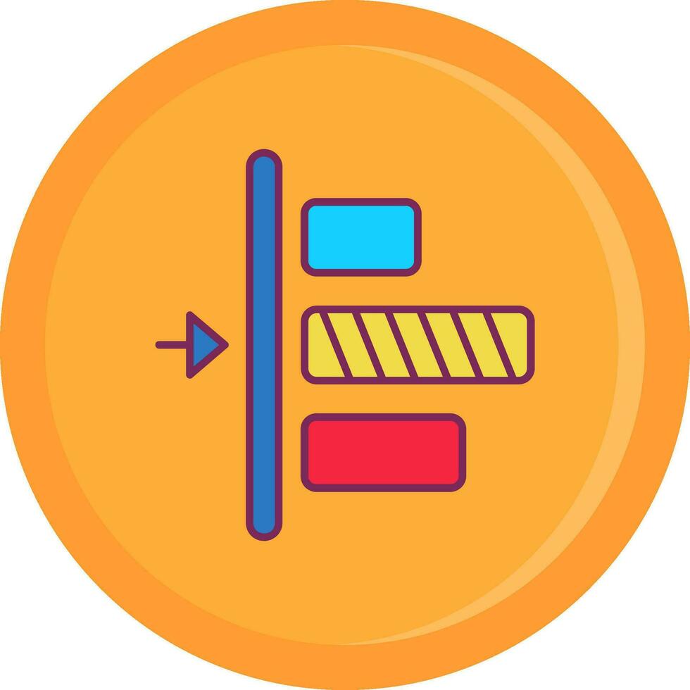 Left alignment Line Filled Icon vector