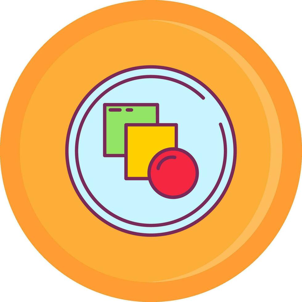 Blend Line Filled Icon vector