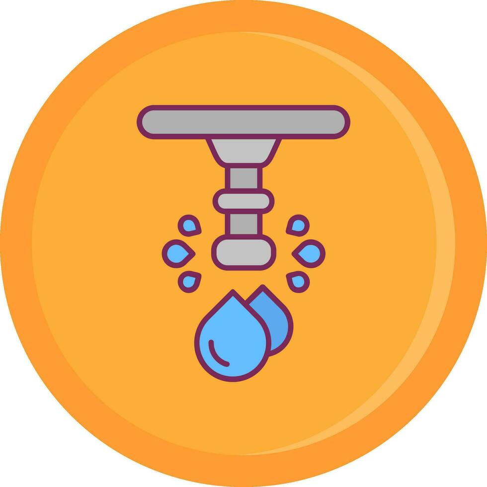 Water Line Filled Icon vector