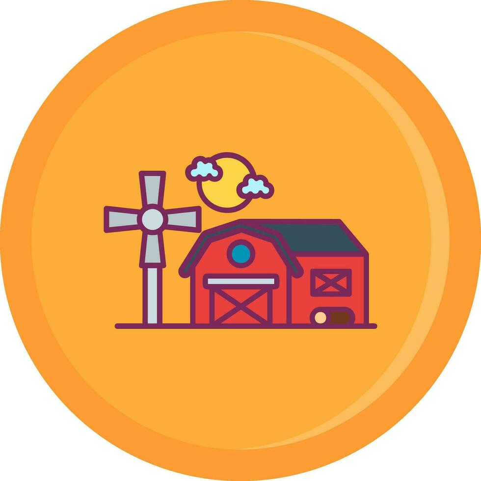 Barn Line Filled Icon vector