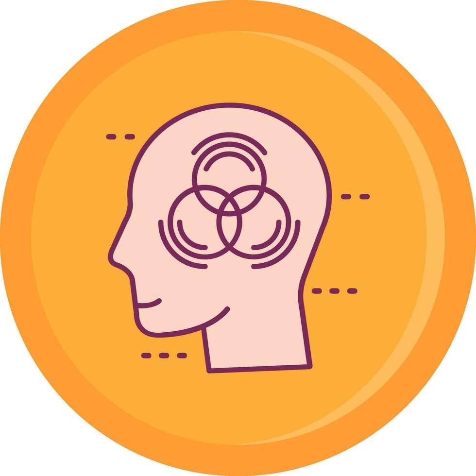 Emotional intelligence Line Filled Icon vector