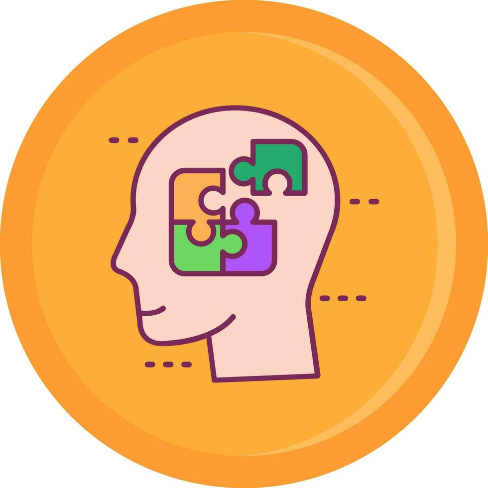 Confused Line Filled Icon vector