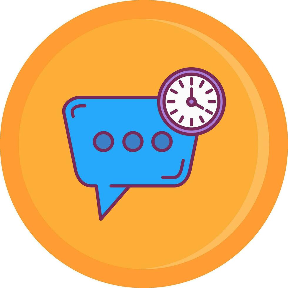 Time Line Filled Icon vector