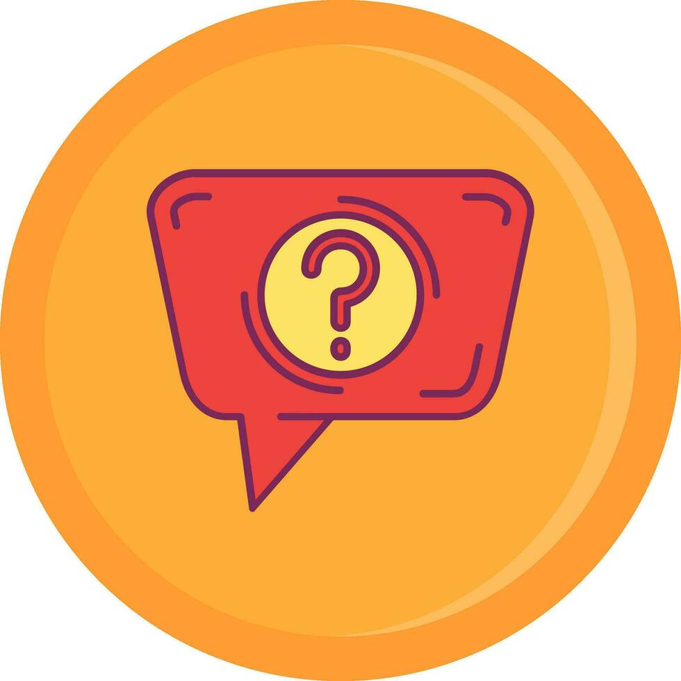Question Line Filled Icon vector