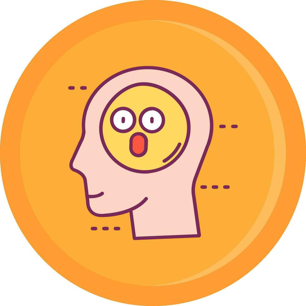 Shocked Line Filled Icon vector