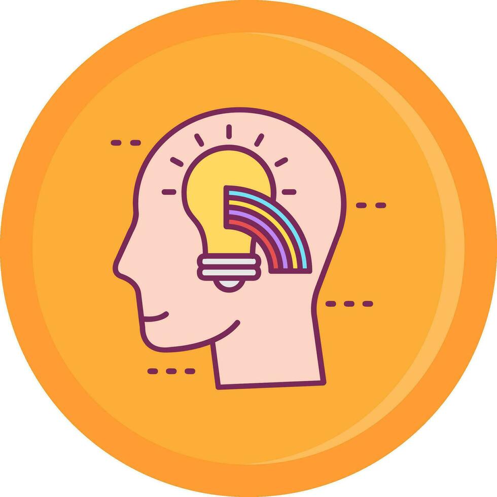 Positive thinking Line Filled Icon vector