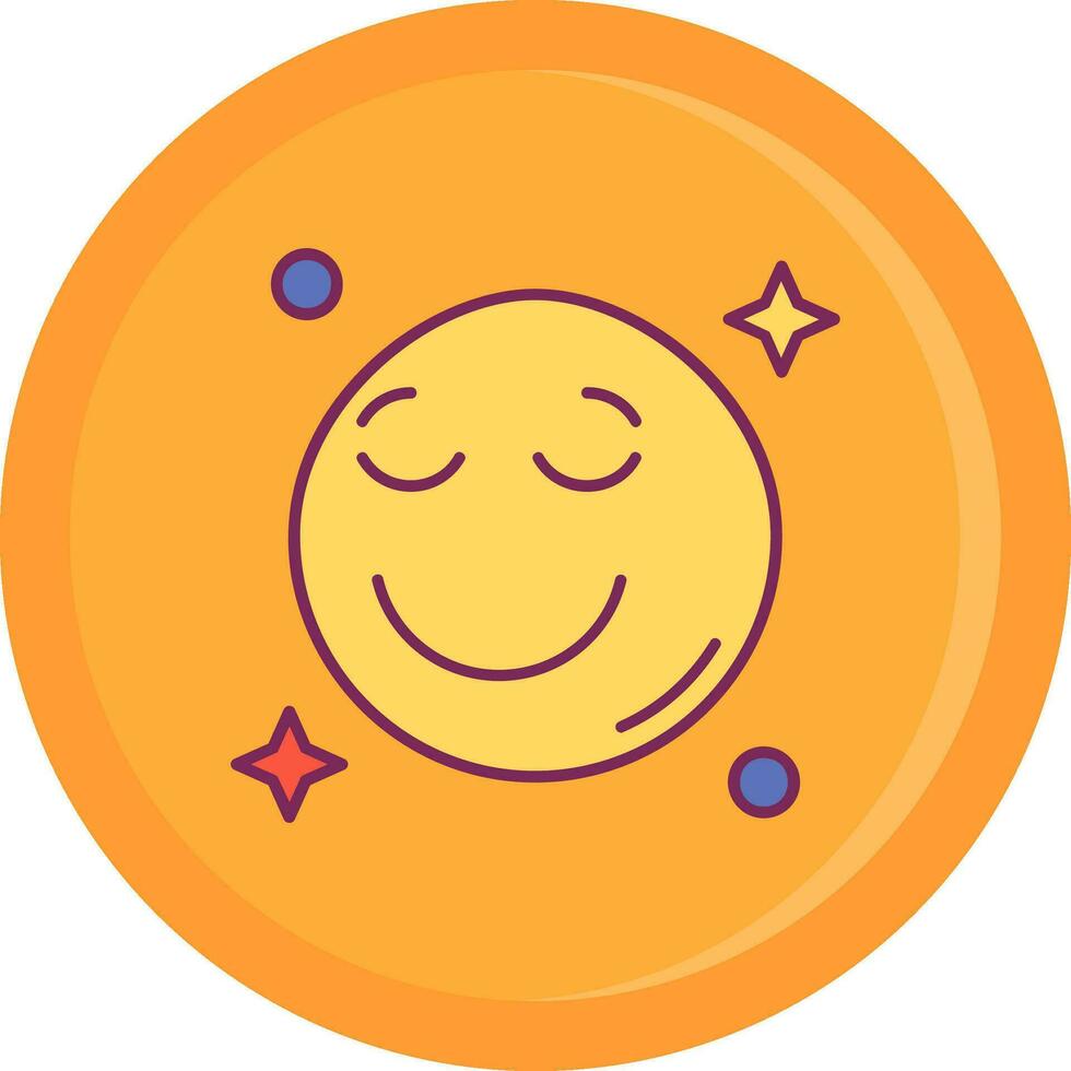 Relieved Line Filled Icon vector