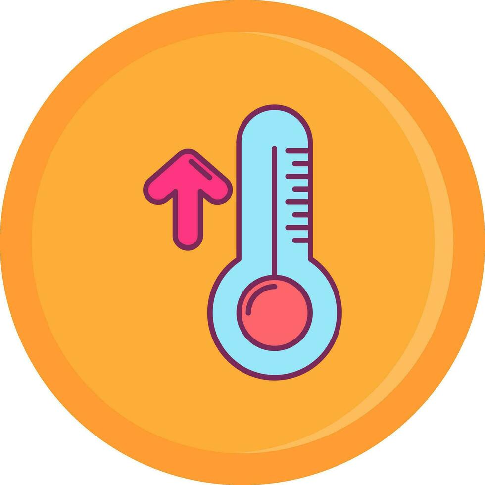 High temperature Line Filled Icon vector
